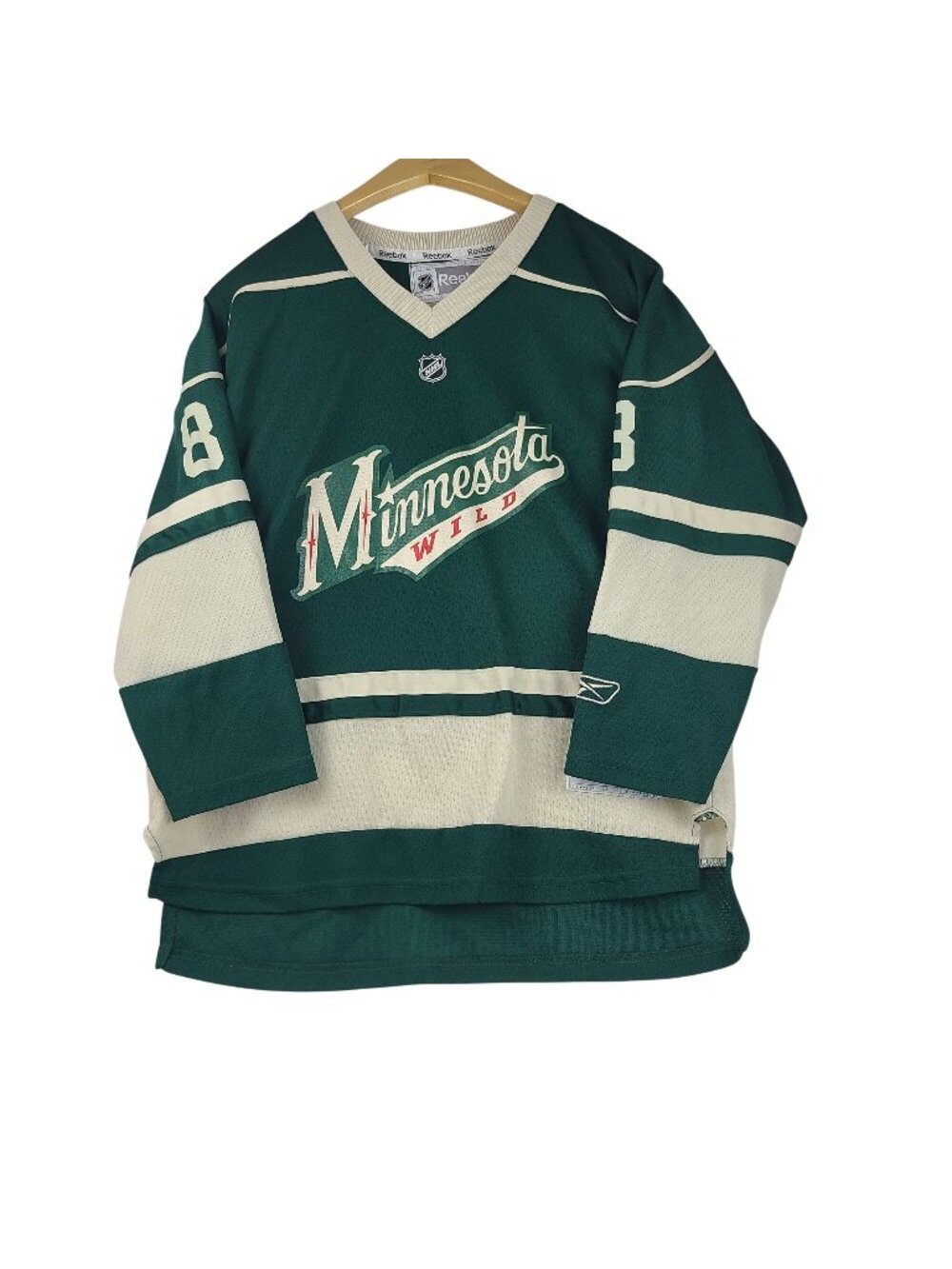 Youth L/XL Burns MN Wild Jersey Official Licensed Reebok NHL Minnesota Hockey